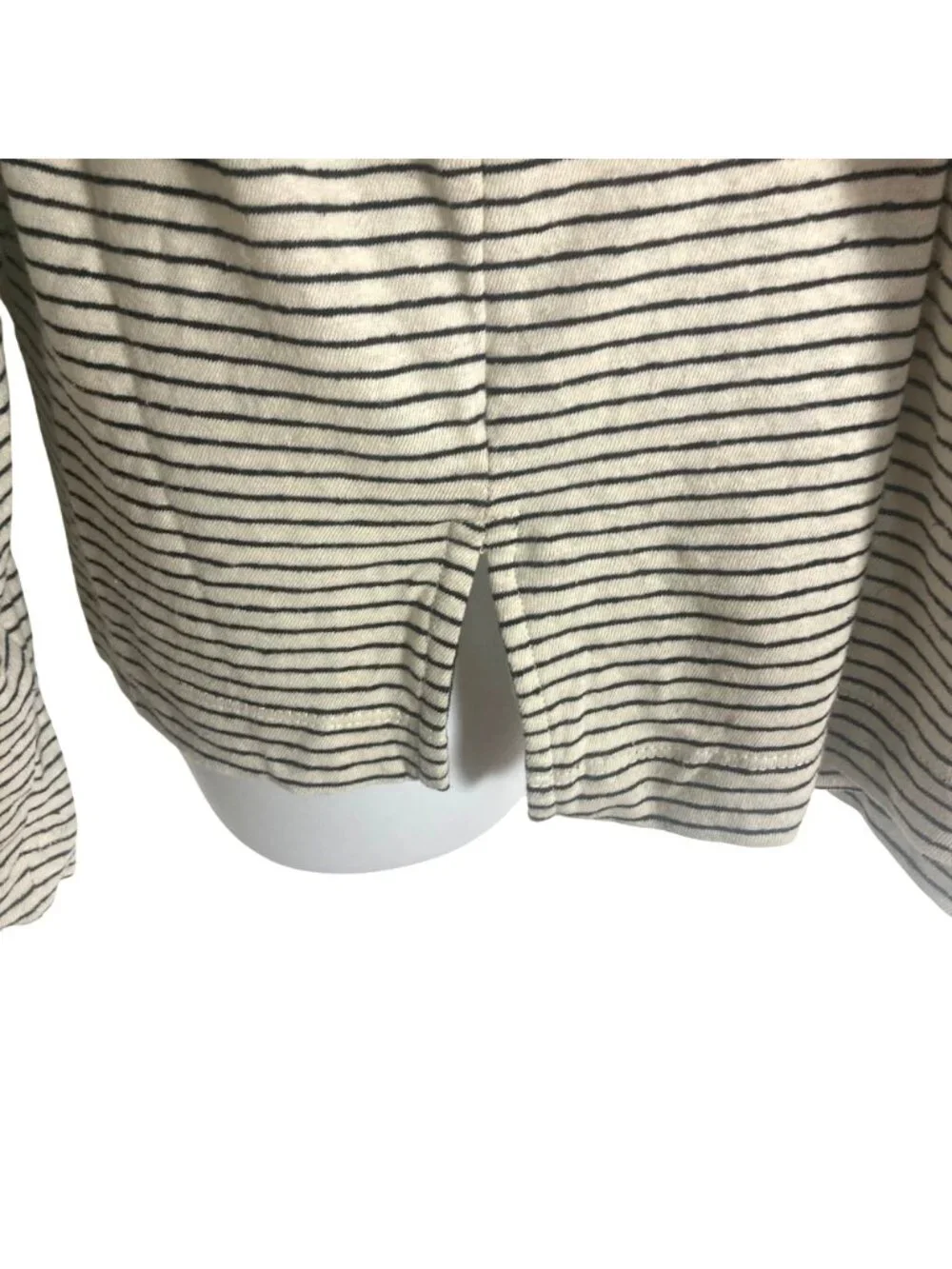 John Lewis Partners Striped Cotton Linen Top Womens 16 Nautical Lightweight